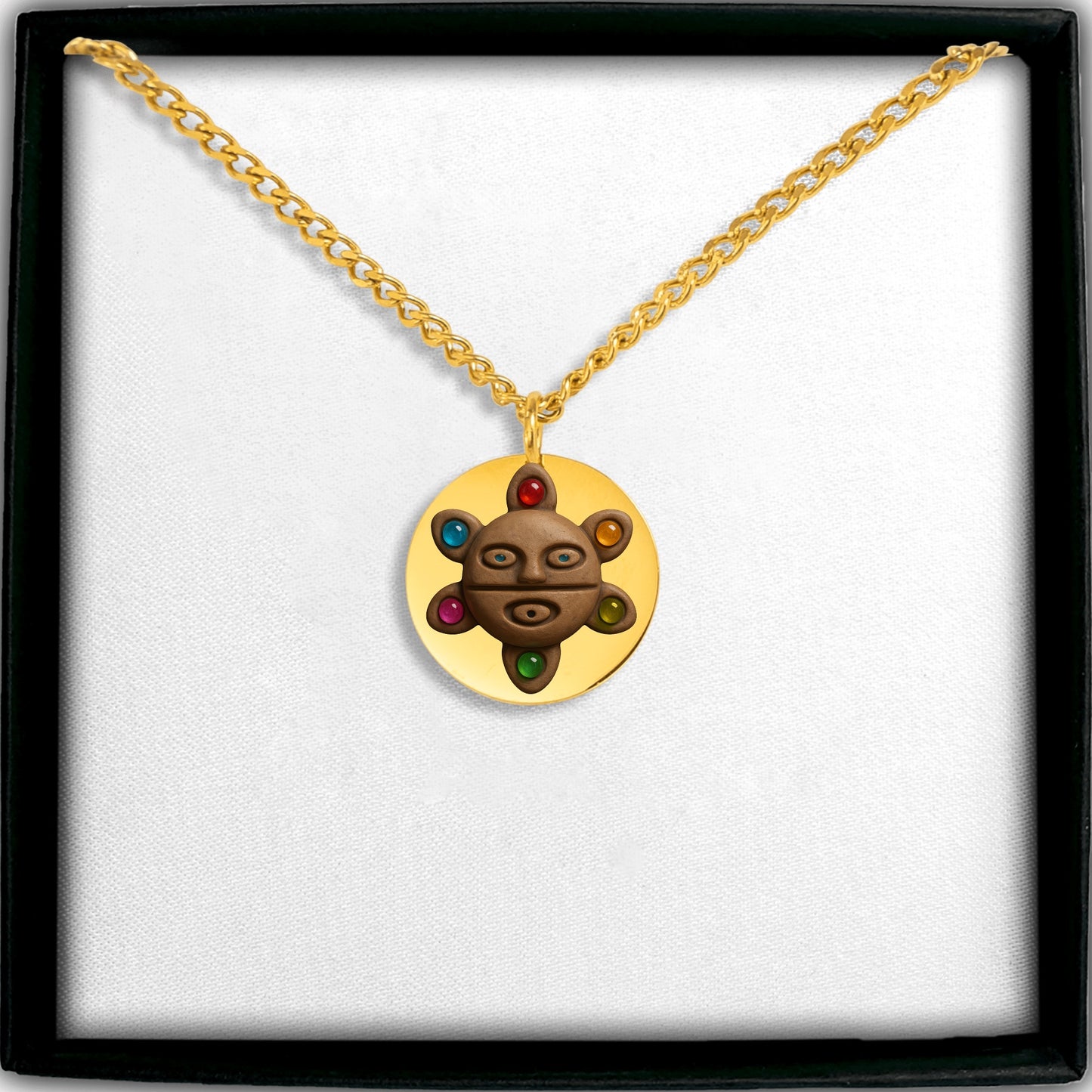 Luturas Sol Taino Cuban Coin Necklace