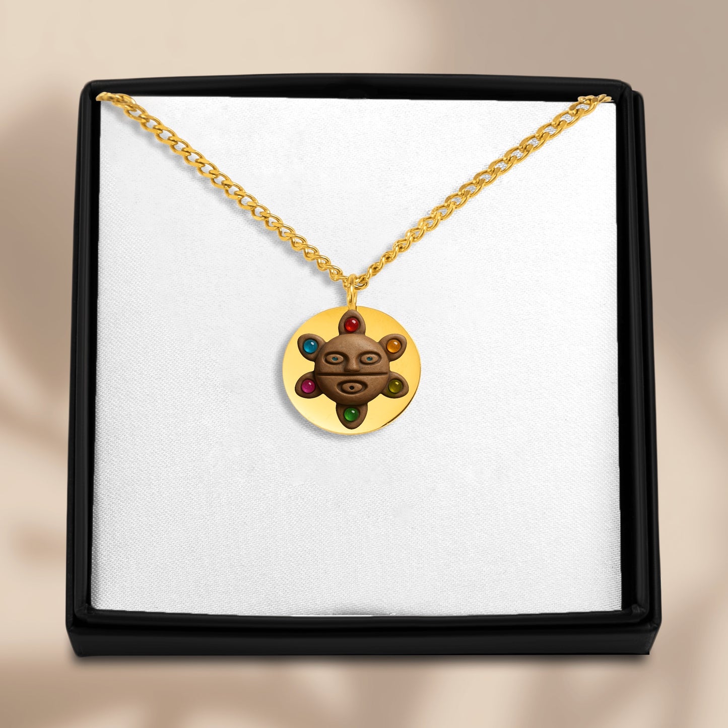 Luturas Sol Taino Cuban Coin Necklace