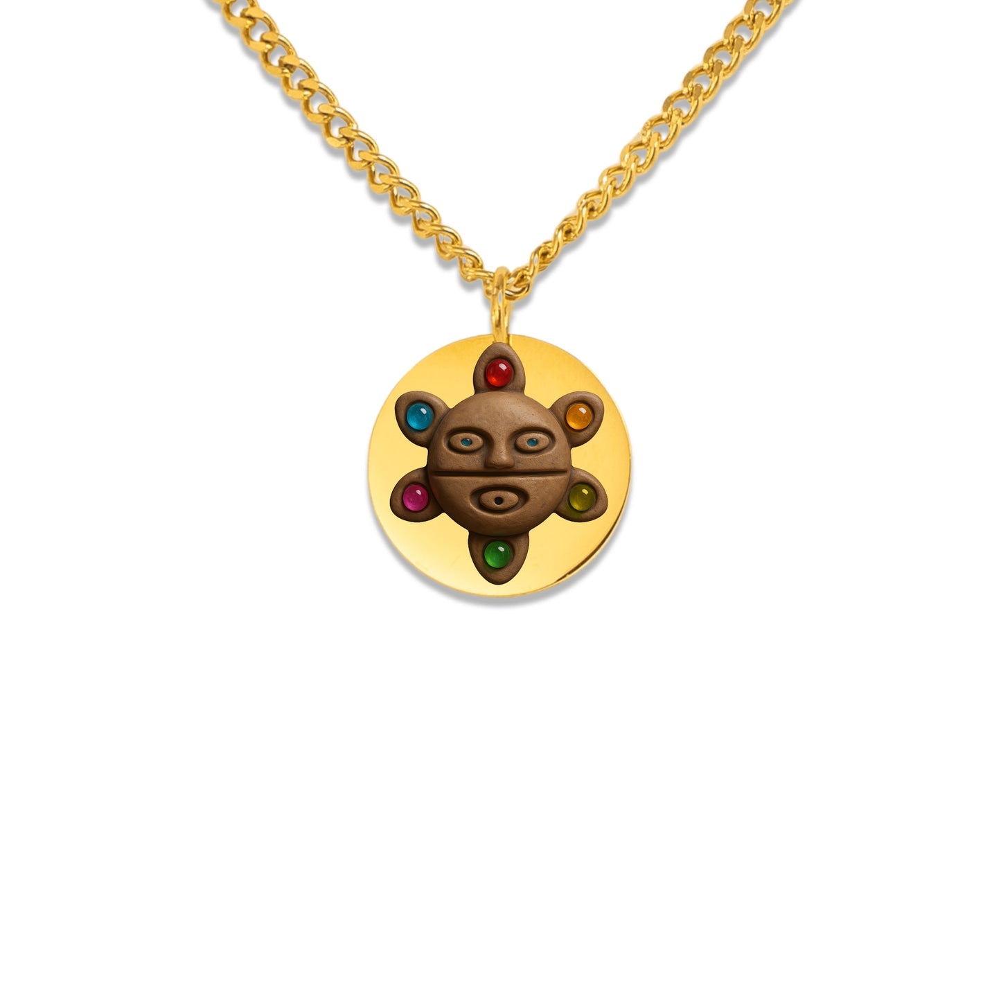 Luturas Sol Taino Cuban Coin Necklace