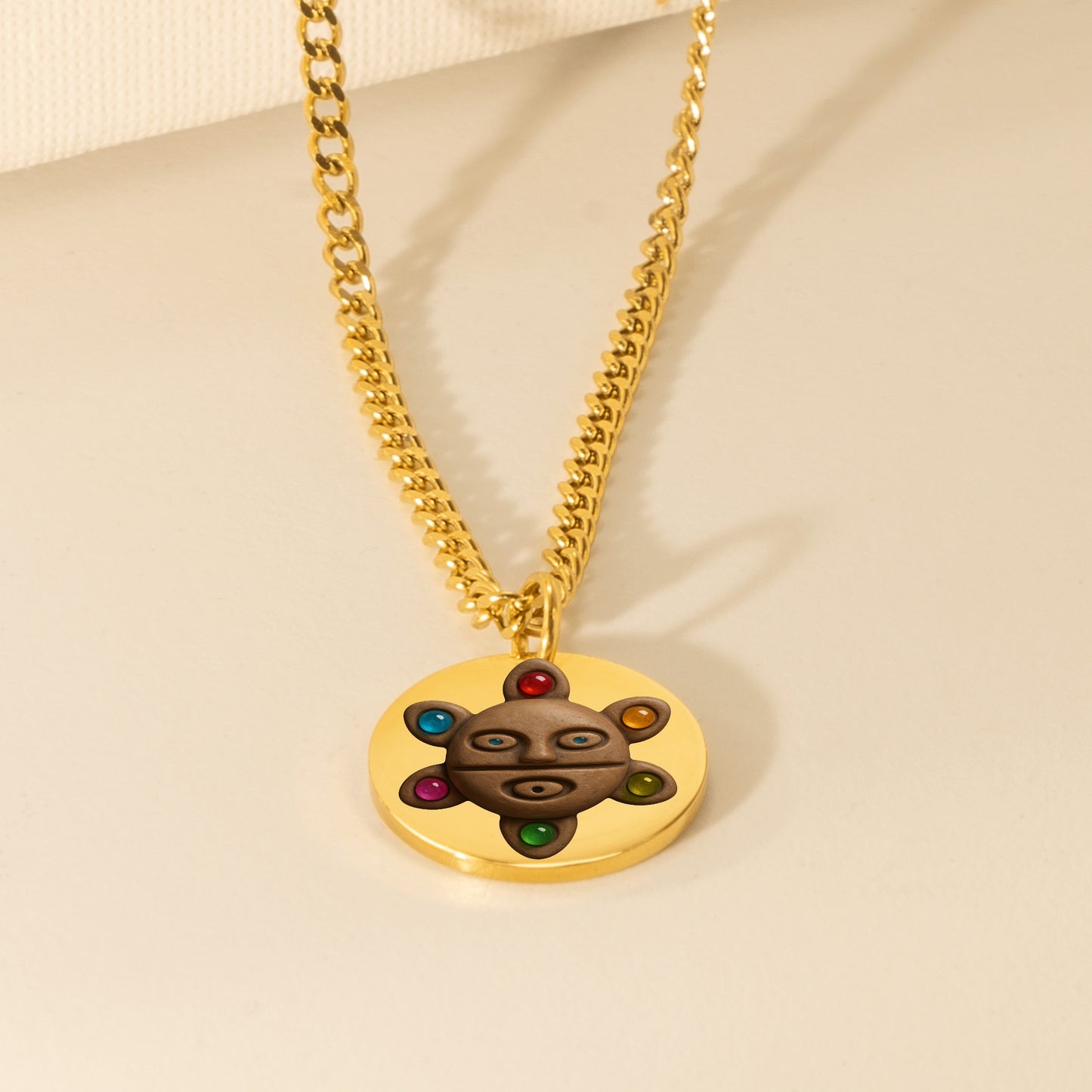 Luturas Sol Taino Cuban Coin Necklace