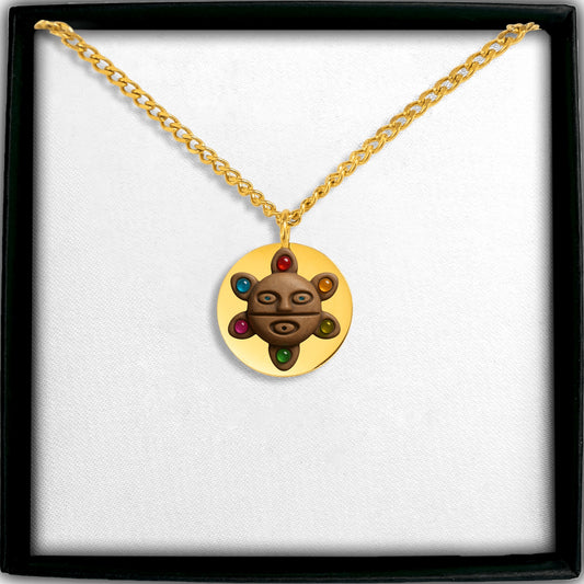 Luturas Sol Taino Cuban Coin Necklace